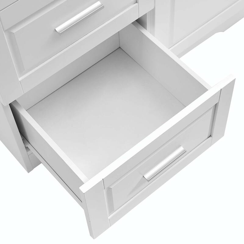 Bathroom Storage Cabinet with Drawers and Adjustable Shelf