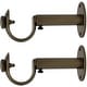 preview thumbnail 14 of 13, Adjustable Solid Zinc Curtain Rod Bracket Wall Holder, Fits Up to 1 1/8" or 1 1/4" Rod, 2 Pieces Antique Gold