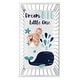 preview thumbnail 1 of 0, Whale Collection Boy or Girl Photo Op Fitted Crib Sheet - Turquoise and Navy Blue Nautical Ocean Sea