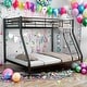preview thumbnail 2 of 13, Metal Twin over Full Bunk Bed with Sturdy Construction & Secure Guardrail for Home
