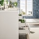 preview thumbnail 5 of 6, Eviva Lugano 84"W White DS Bath Vanity with Integrated Acrylic Top