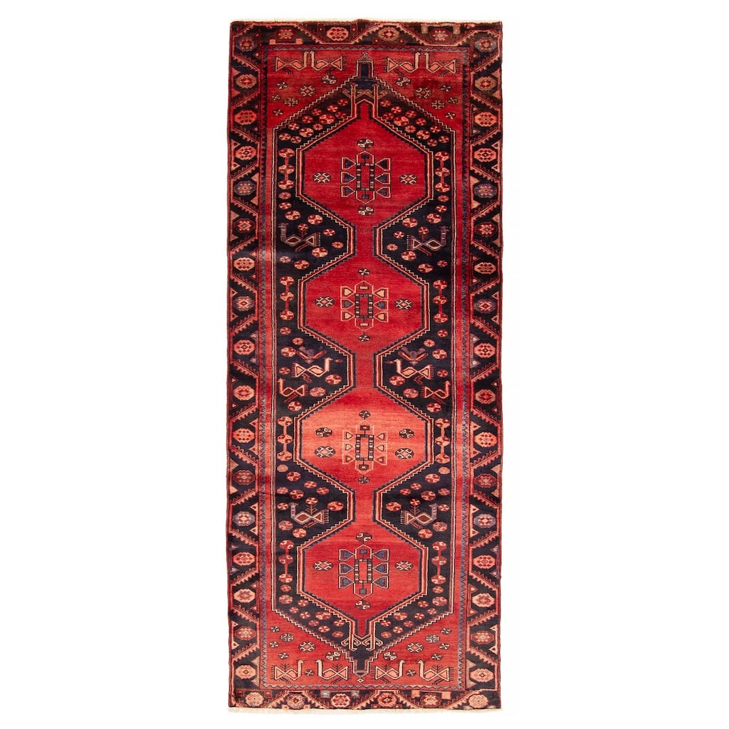 ECARPETGALLERY Hand-knotted Anadol Red Wool Rug - 3'6 x 9'2