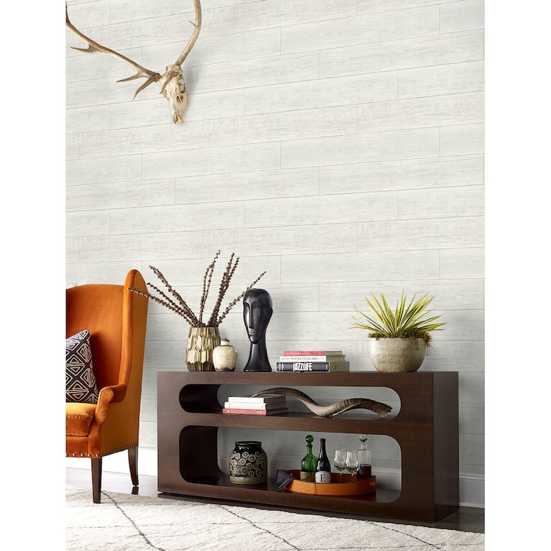 Luxe Haven Rustic Shiplap Peel and Stick Wallpaper