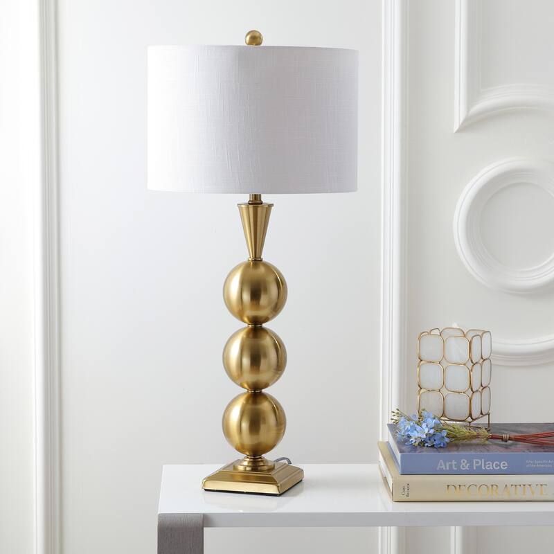 June 33" Metal LED Table Lamp, Brass by JONATHAN Y