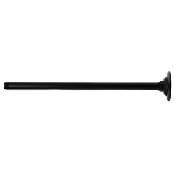 slide 2 of 7, Kingston Brass Trimscape 17-Inch Rain Drop Shower Arm Matte Black