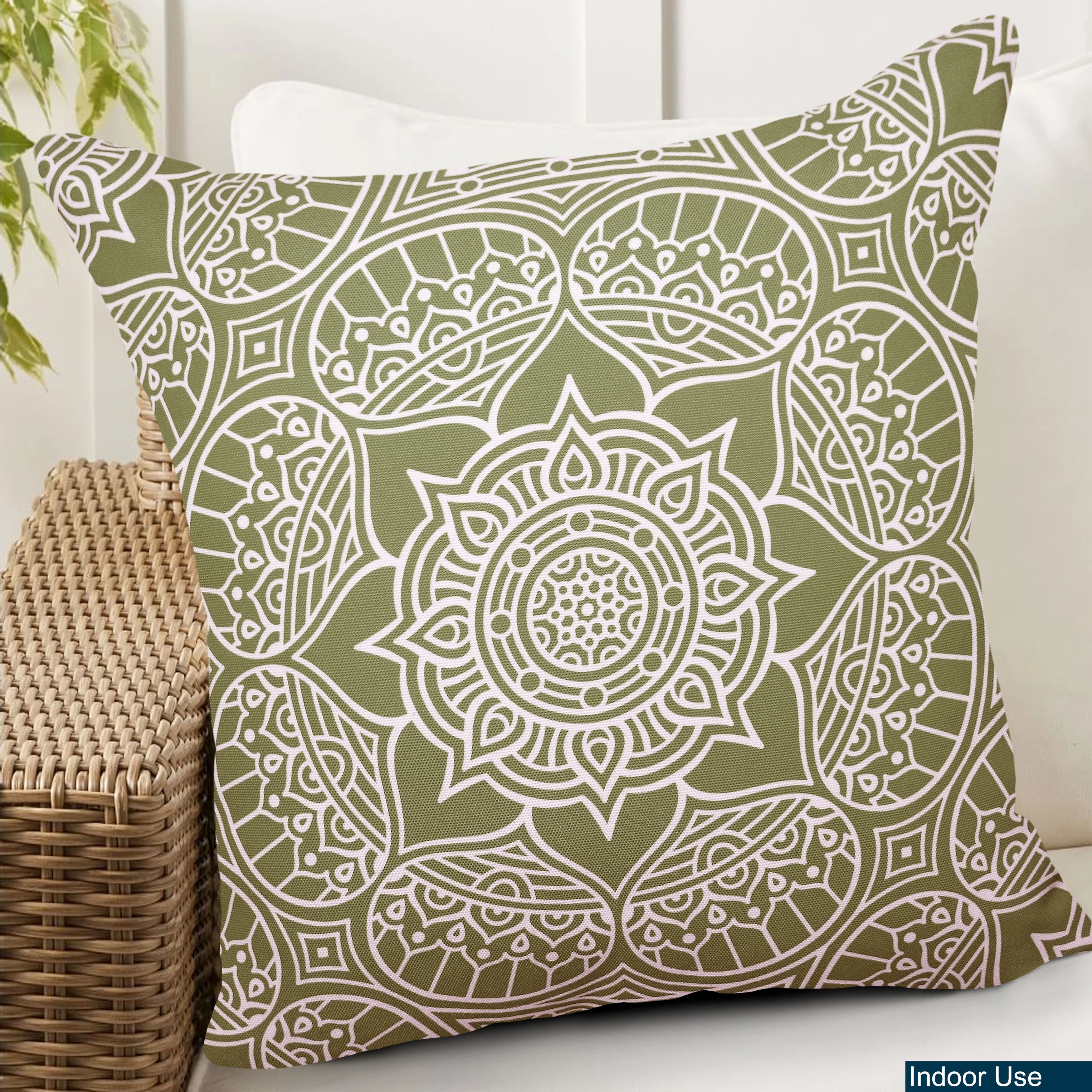 Decorative Indoor Outdoor Weatherproof Throw Pillows Cushions with Inserts – 18x18 Inches - 18''X18''