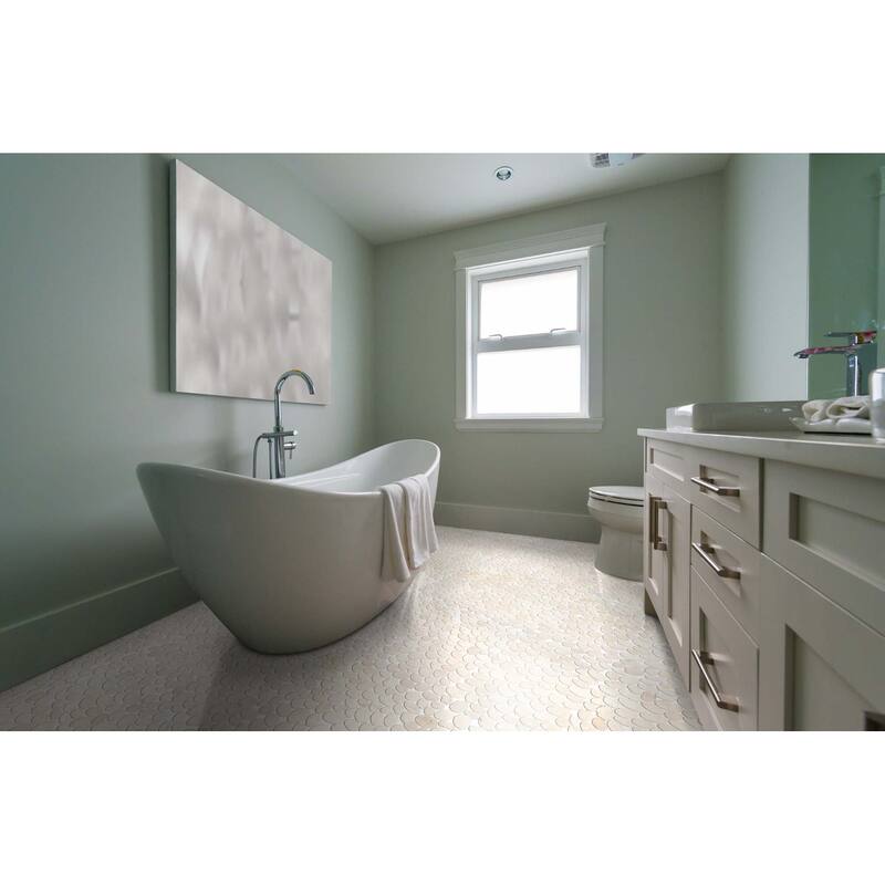 Cruz Bay Studio XC3R Coin Marble - 11" x 11" Pebble and Rock Floor and