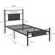 preview thumbnail 21 of 19, VECELO Industrial Kids Bed Frame with Wood Headboard,Twin Size Bed Set of 2