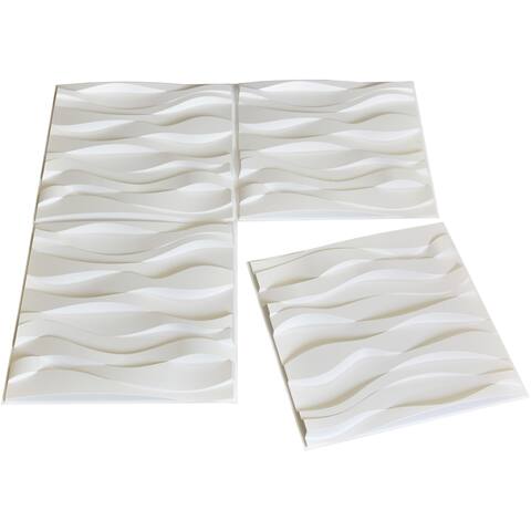 Art3d 3D Wall Panels PVC Wave Design VI (32 Sq.Ft)