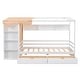 preview thumbnail 8 of 76, Solid Pine Wood House Bed with 2 Drawers & Built-in Wardrobe