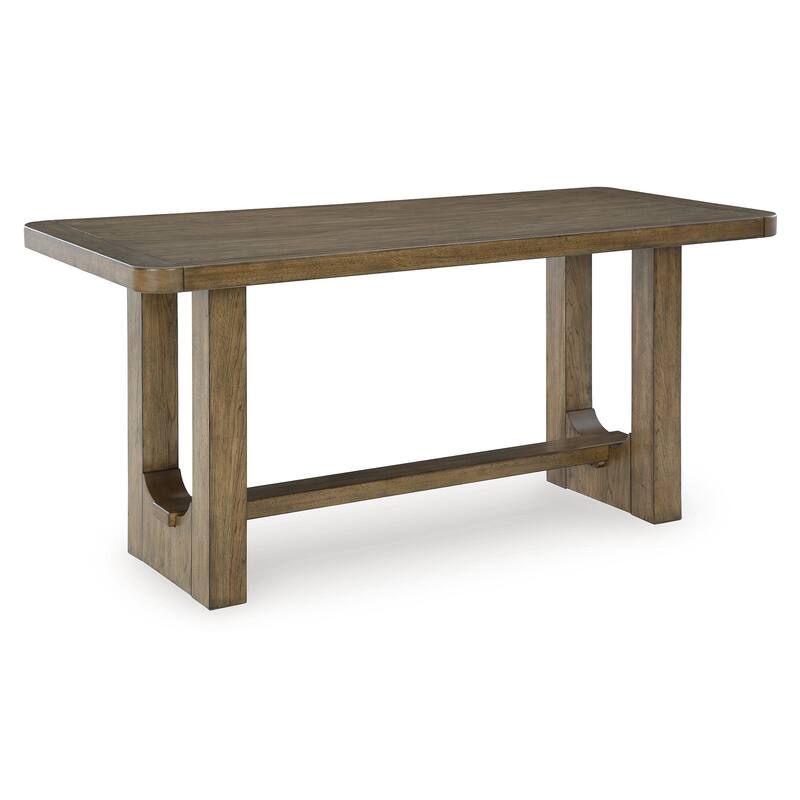 Signature Design by Ashley Cabalynn Light Brown Rectangular Dining Counter Table - 76"W x 34"D x 36"H