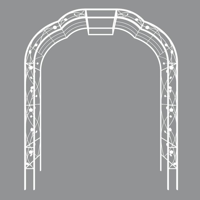 Metal arch trellis suitable for weddings and garden plant climbing