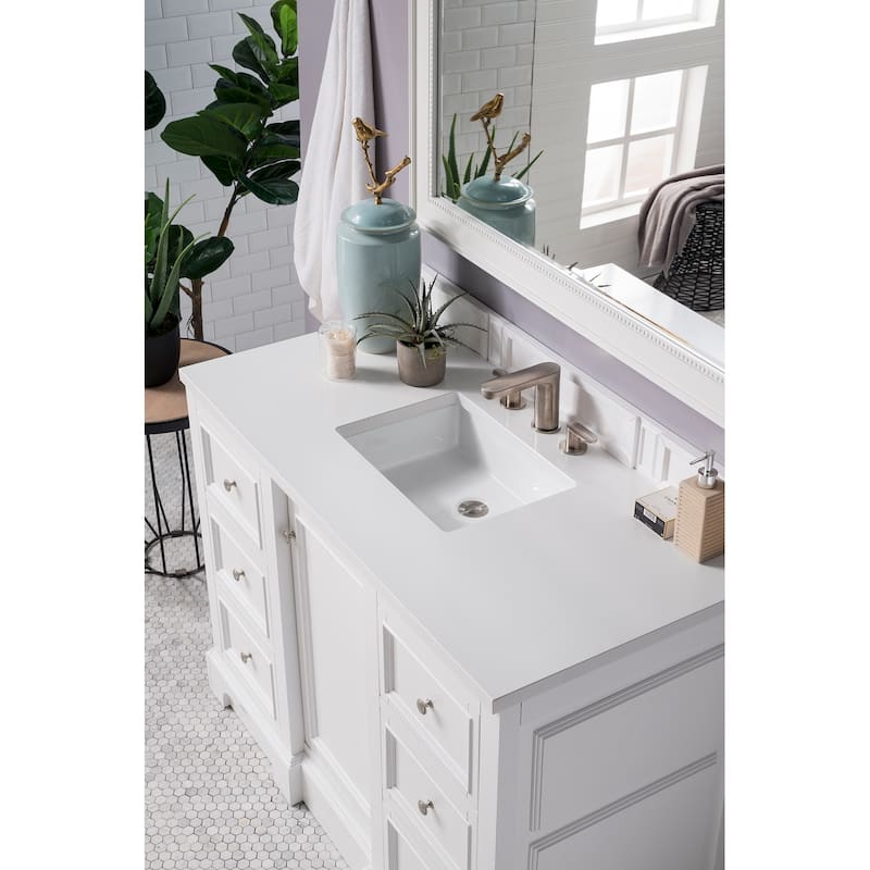 James Martin Vanities De Soto 48" Single Vanity, Bright White