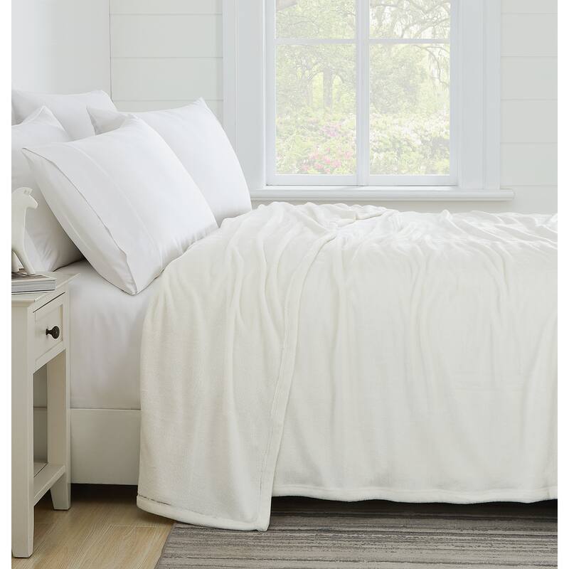 Southshore Fine Linens Premium Fleece Blanket - Twin - Cream