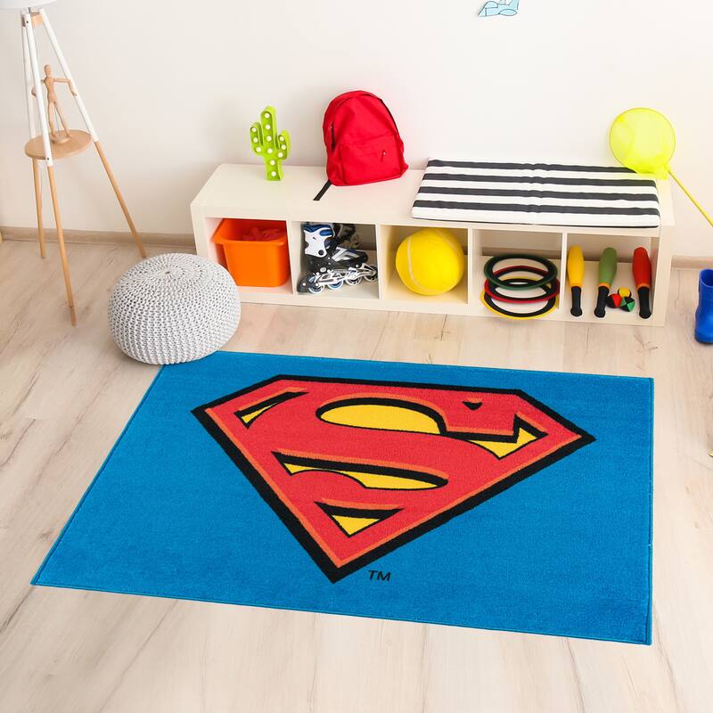 Licensed DC Comics Superhero Comic Book Cover Digital Printed Youth Area Rugs