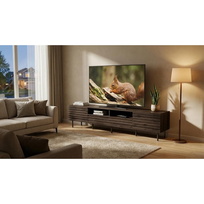 78"Modern TV Stand for TVs up to 85", Entertainment Center with Closed Storage & Cable Management, Soft-Closing Hinges