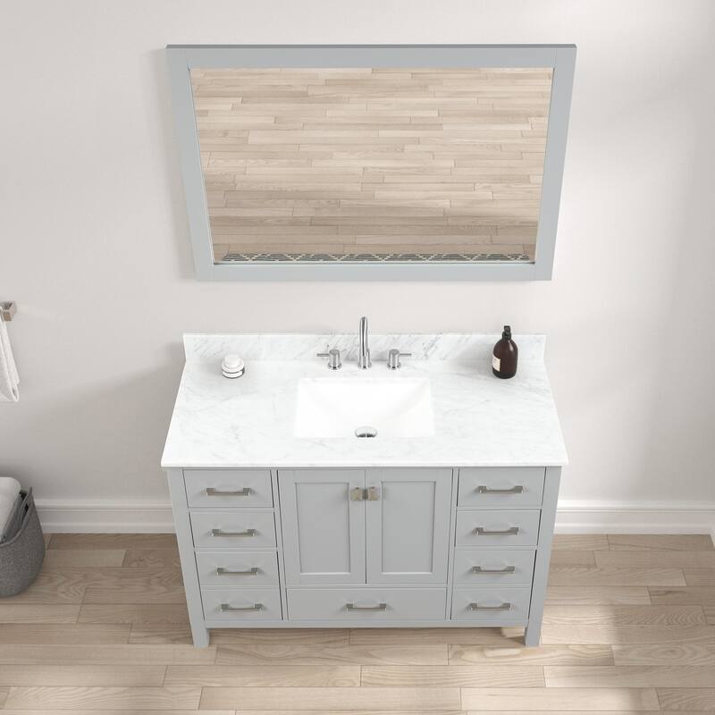 Blossom Geneva 48" Freestanding Bathroom Vanity with Marble Top & Sink