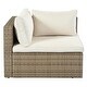 preview thumbnail 18 of 21, Outdoor Patio Furniture Set, 5-Piece Wicker Rattan Sectional Sofa Set