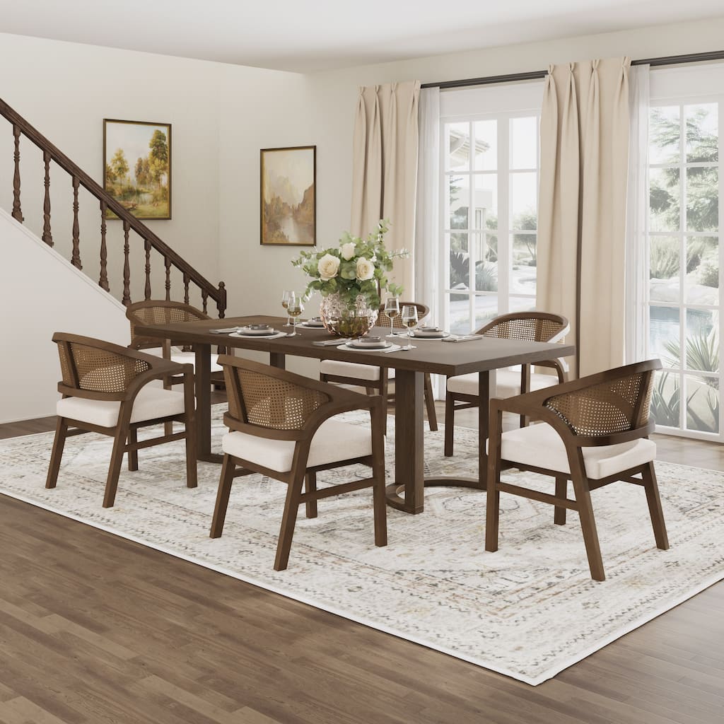 Christopher Knight Home - Althaea Rubberwood 7 Piece Dining Set