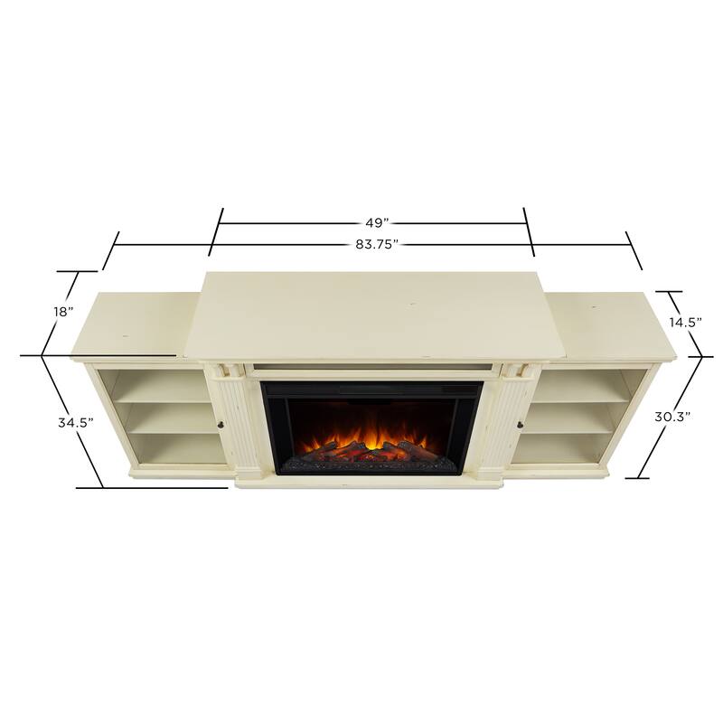 Tracey 84" TV Stand Electric Fireplace by Real Flame