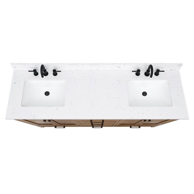 Avanity Modero 72 in. Double Sink Bathroom Vanity with Engineered Stone Top - 73"W x 22"D x 35"H