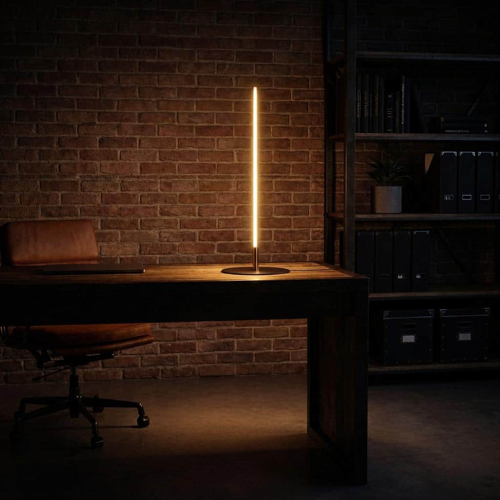 Rali Black LED Table Lamp with Gold Accent