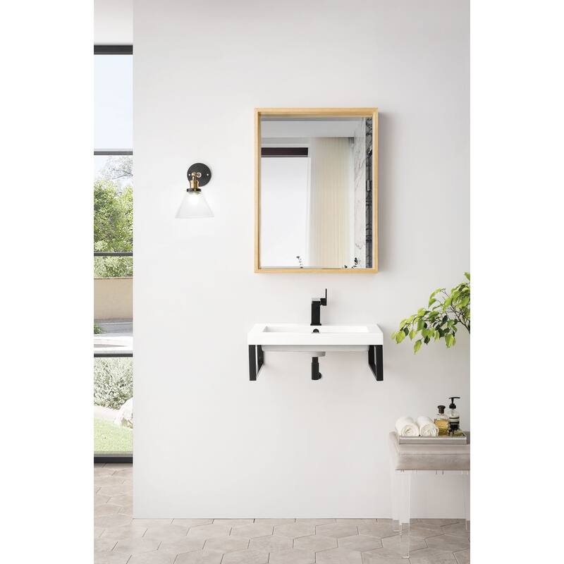 James Martin Vanities 055BK1823.6WG2 Boston 23-5/8" Rectangular