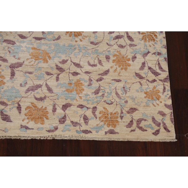 Vegetable Dye Abstract Oriental Living Room Area Rug Wool Hand-knotted - 8'9" x 11'11"