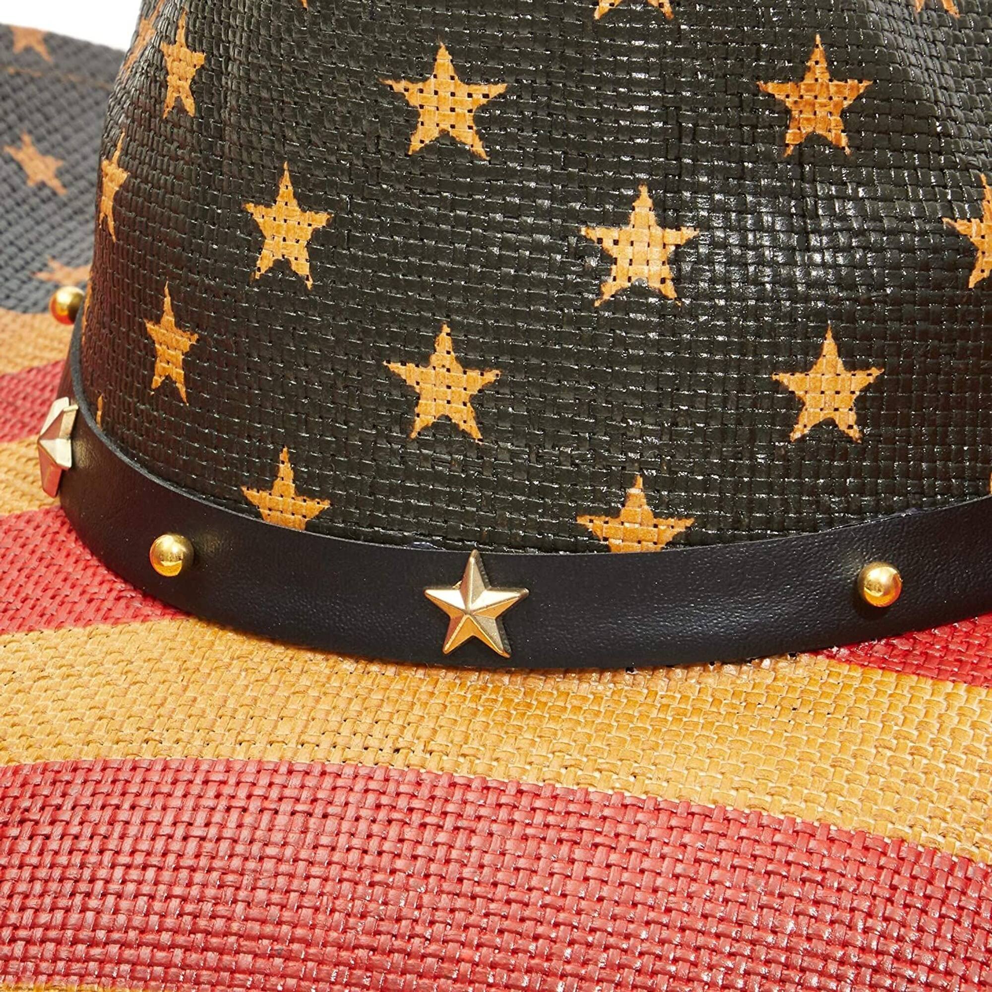 USA American Flag Cowboy Hat for Men, Women, Girls, Vintage Western ...
