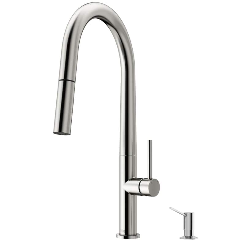 VIGO Greenwich 18" H Single Handle Pull-Down Sprayer Kitchen Faucet