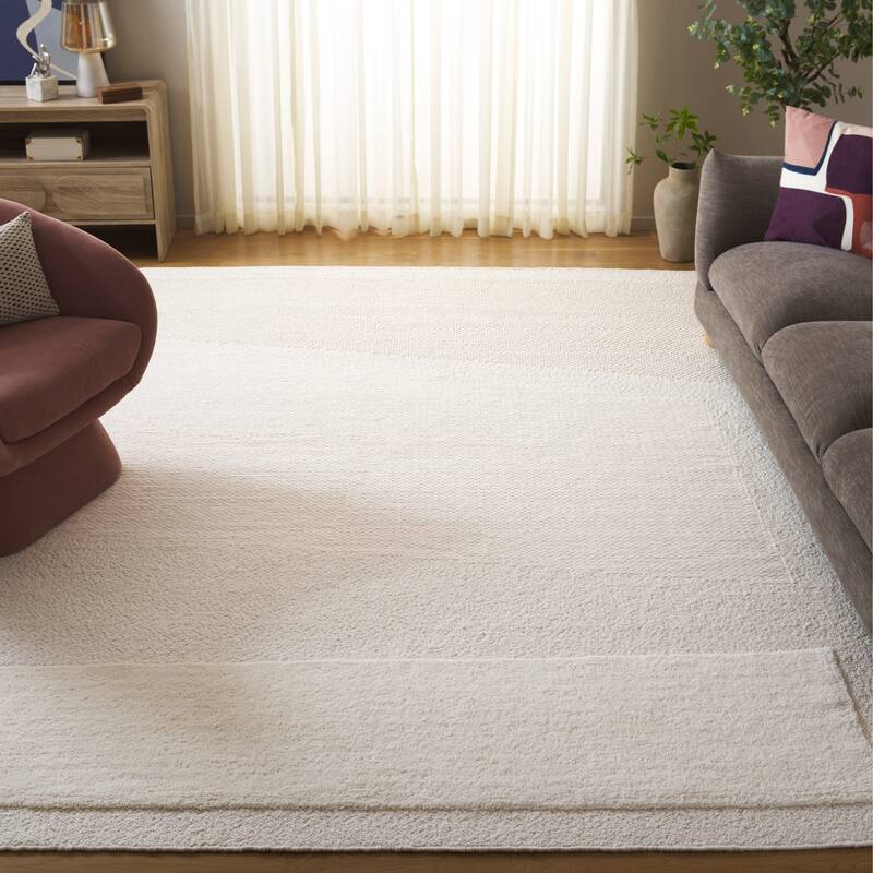 SAFAVIEH Hand-Woven Vermont Deeann Transitional Wool Rug - 8' x 10' - Ivory