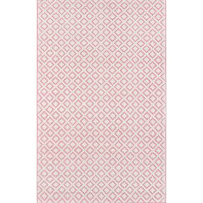 Madcap Cottage by Momeni Lisbon Sintra Pink Diamond Trellis Area Rug