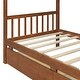 preview thumbnail 51 of 72, Creativity House Bed Twin Size Frame with 2 Wood Drawers for Boys Girls, Wood Platform Bed with Roof No Box Spring Needed