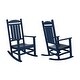 preview thumbnail 38 of 51, Laguna Traditional Weather-Resistant Rocking Chair (Set of 2) Navy Blue