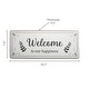 preview thumbnail 3 of 2, Metal Wall Sign Welcome To Our Happiness - Set of 2