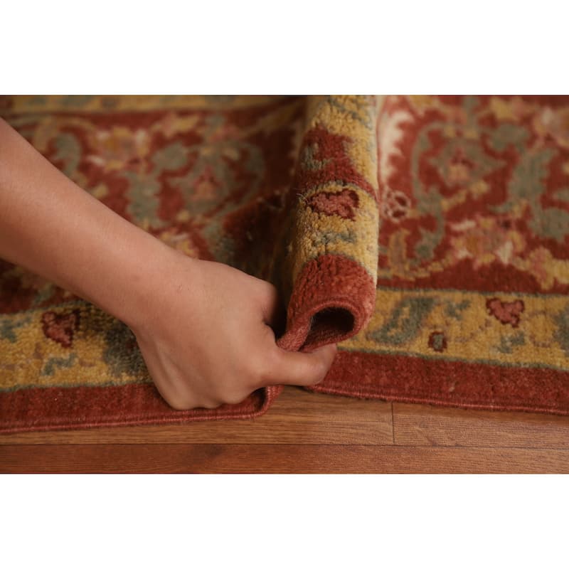 Vintage Vegetable Dye Oushak Turkish Area Rug Handmade Wool Carpet - 8'2"x 9'11"