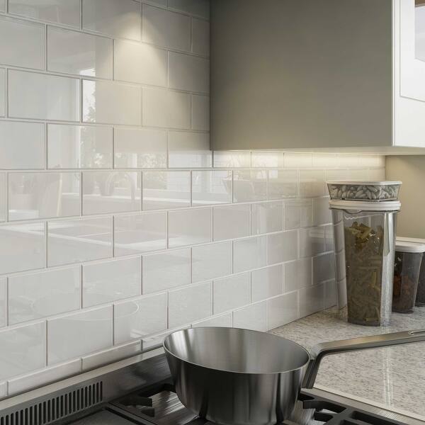 Bright White 3x6 Glass Subway Tiles On Sale Overstock 10486574