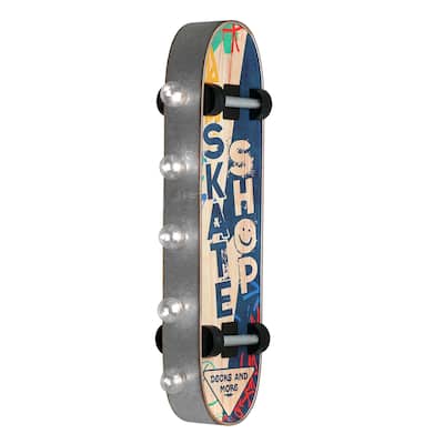 Metal LED Skate Shop Decks and More Marquee Sign - 20" x 6.5" x 3"