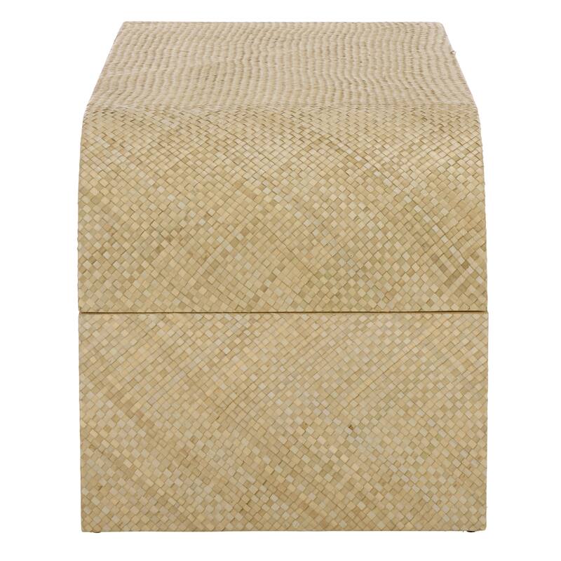 SAFAVIEH Home Pipat Curved Pandan Coffee Table, Fully Assembled - 18"W x 45"D x 18"H