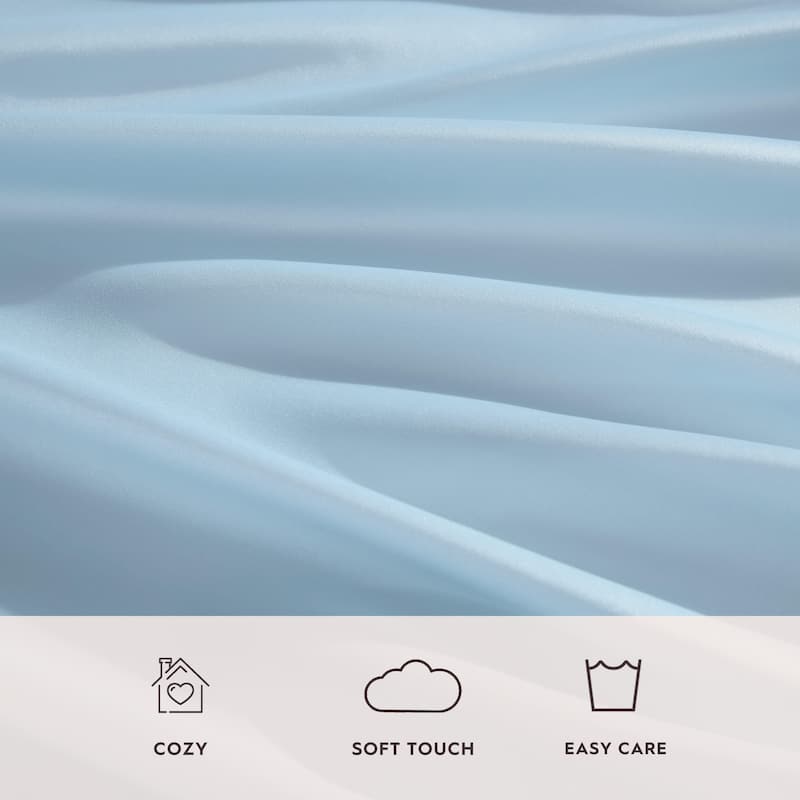 Laura Ashley Satin Bliss Solid Sheet Set