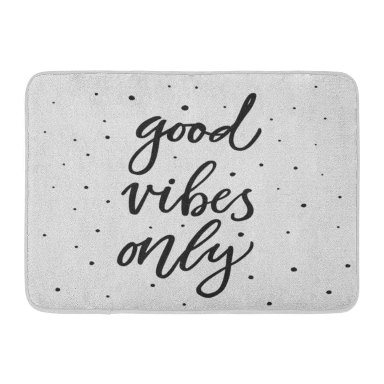 Shop Good Vibes Only Lettering Inspirational Quotes Modern And Typographic Hand Lettered Text Doormat Floor Rug Bath Mat Multi On Sale Overstock 31774576