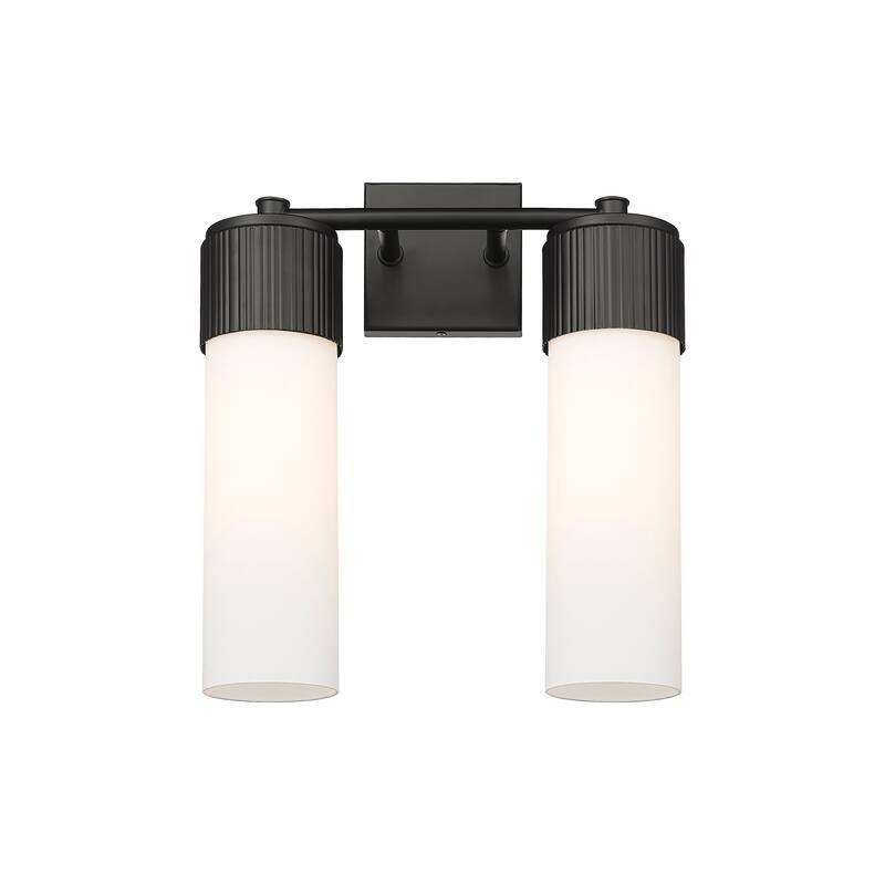 Innovations Lighting Bolivar - 2 Light 12" Wall-Mounted Sconce - Matte White/Matte Black