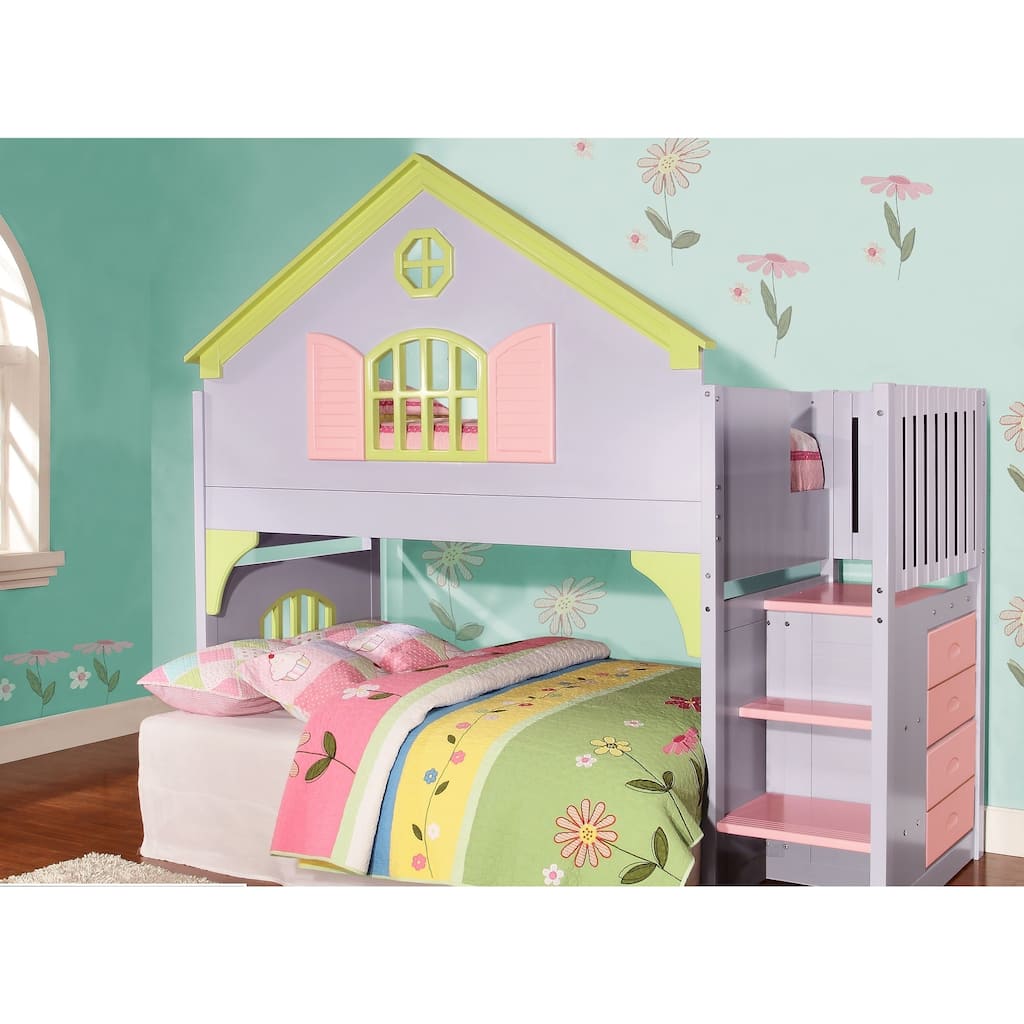Donco Kids Twin-size Doll House Stair Step Loft