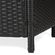 preview thumbnail 6 of 14, Bahama Outdoor Wicker Bar Cart with Tempered Glass Top by Christopher Knight Home