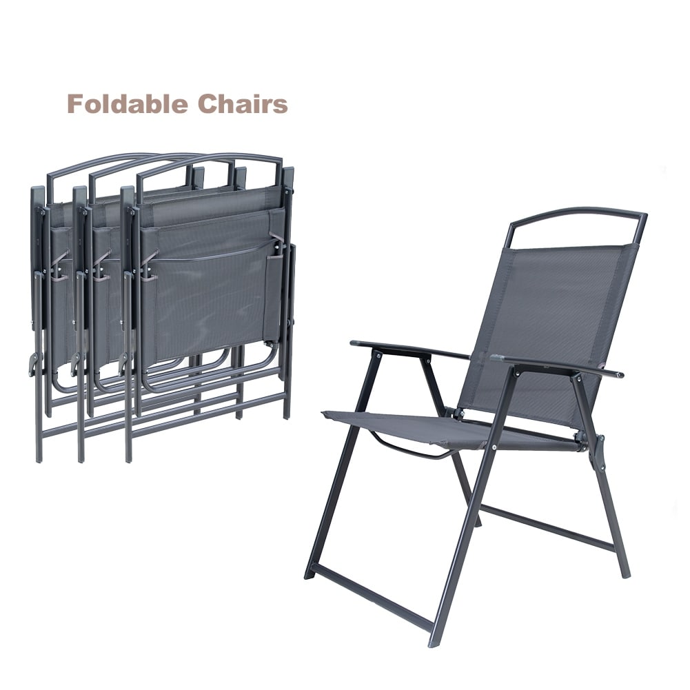 VredHom 4 Piece Patio Dining Folding Chairs 26.8