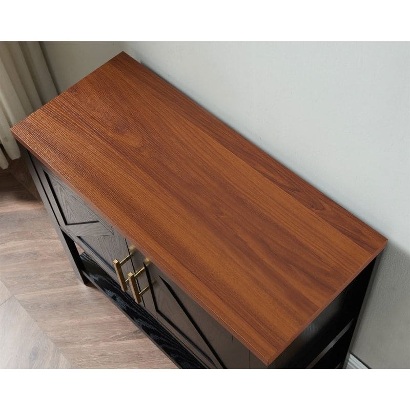 Modern 2 Drawer Wooden Storage Console Table - 35.5 inches W x 15.5 inches D x 32 inches H