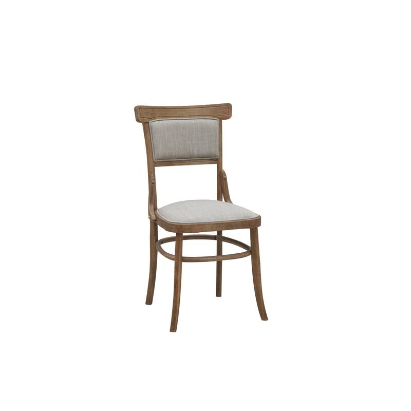 Upholstered Dining Chairs - 37" - Brown and Gray - Set of 2