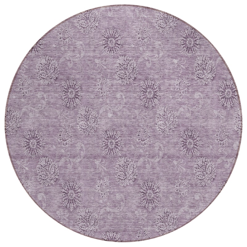 HomeRoots Floral Transitional Rectangle Outdoor Rug