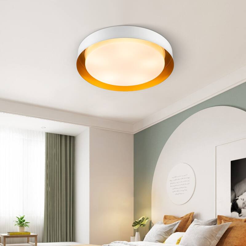 Modern Minimalist Round Drum Flush Mount Ceiling Lights