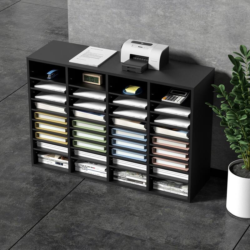 Office Mailbox Literature Organizers with 36 Compartments and Adjustable Shelves
